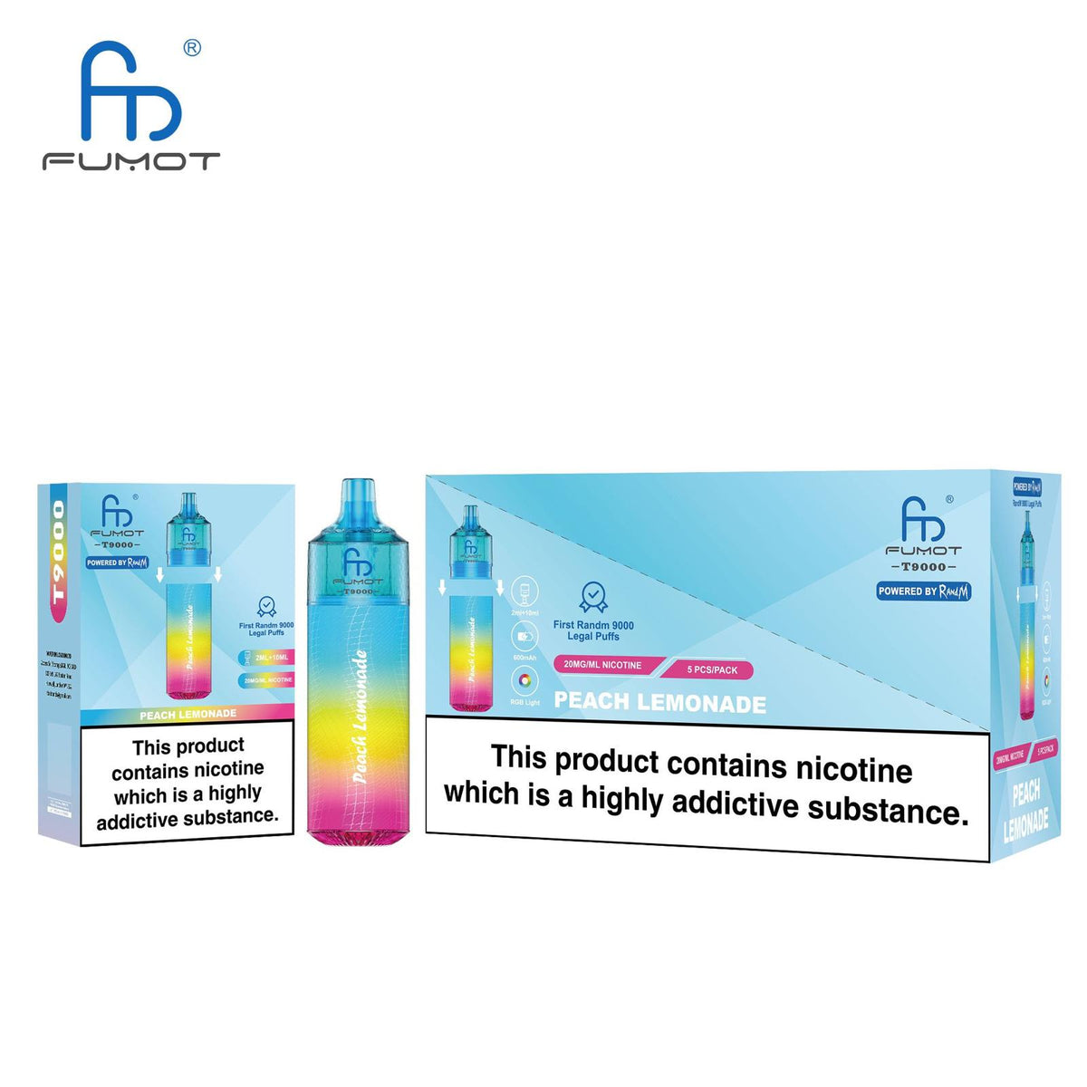 Buy Bulk Fumot T9000 Disposable Vape Box of 5 - Vape Wholesale Mcr