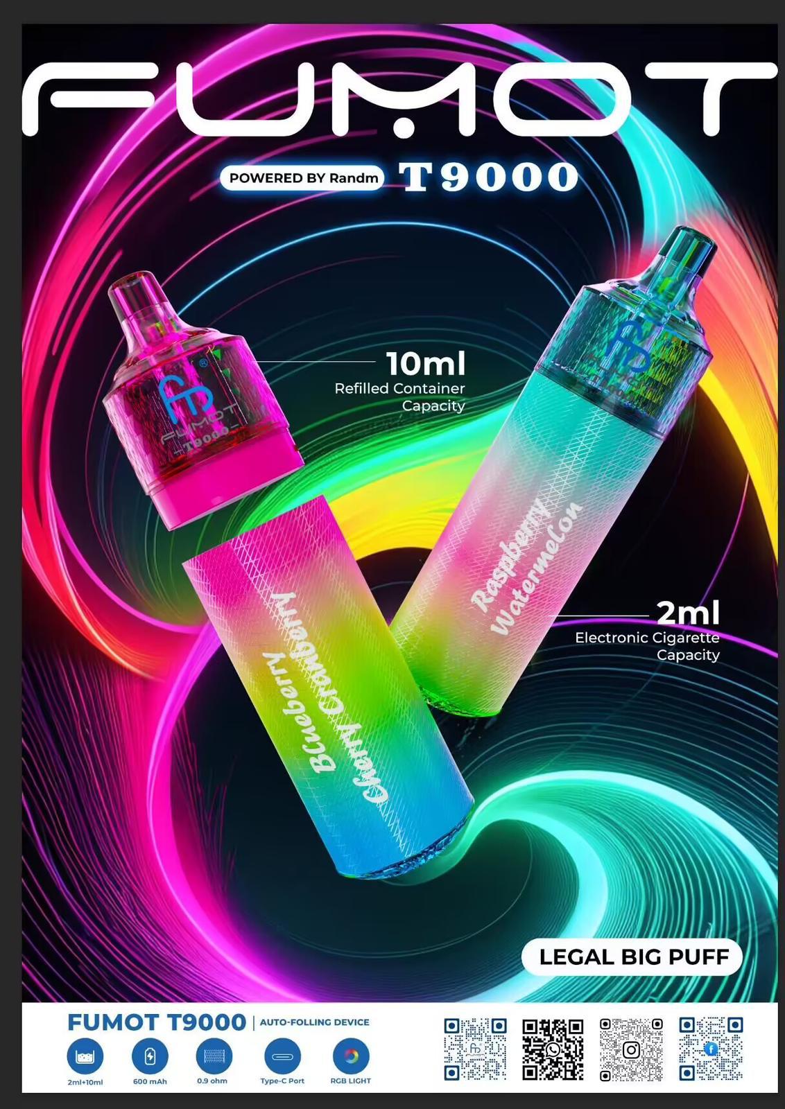 Buy Bulk Fumot T9000 Disposable Vape Box of 5 - Vape Wholesale Mcr