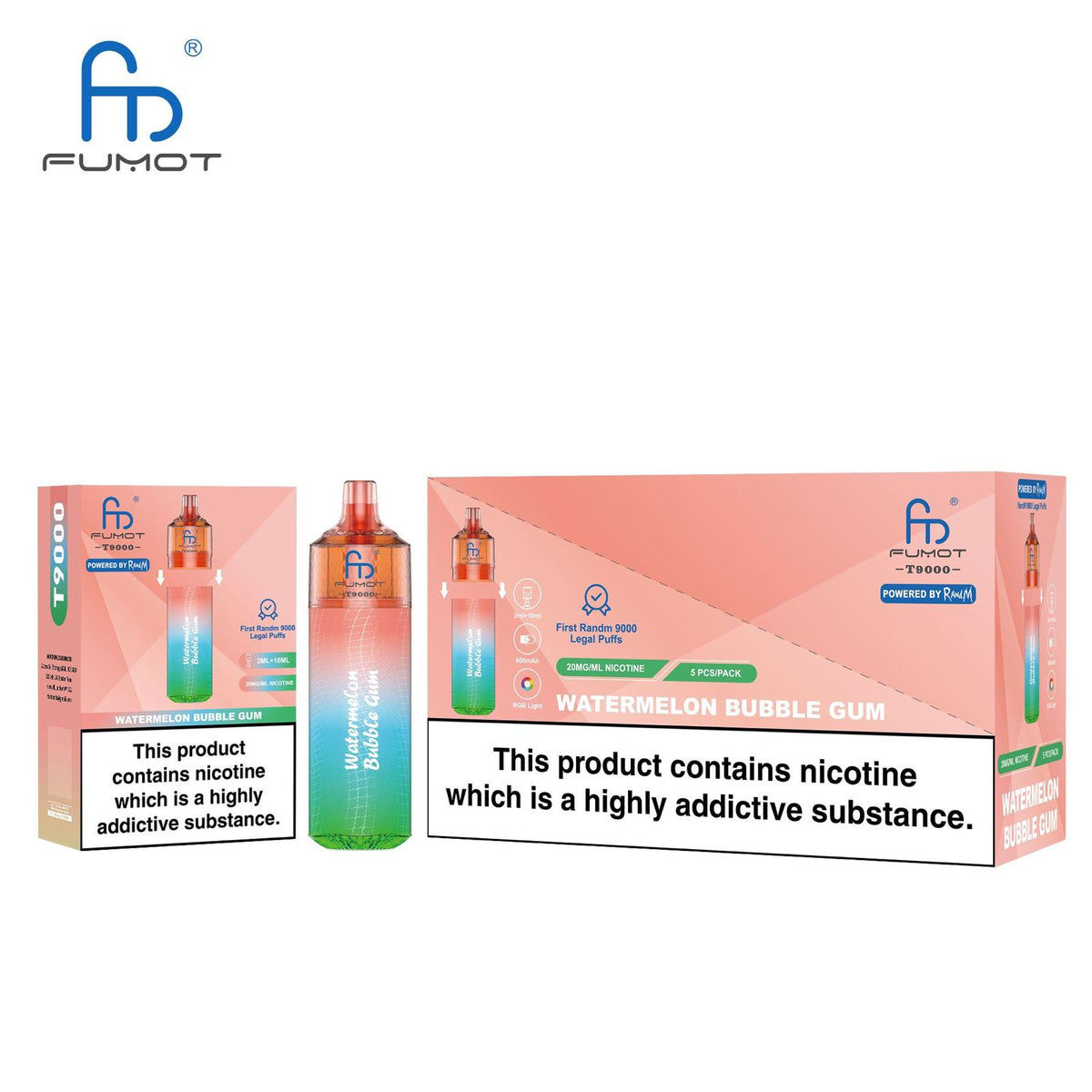 Buy Bulk Fumot T9000 Disposable Vape Box of 5 - Vape Wholesale Mcr
