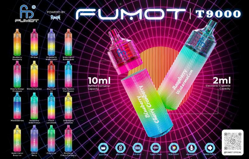 Buy Bulk Fumot T9000 Disposable Vape Box of 5 - Vape Wholesale Mcr