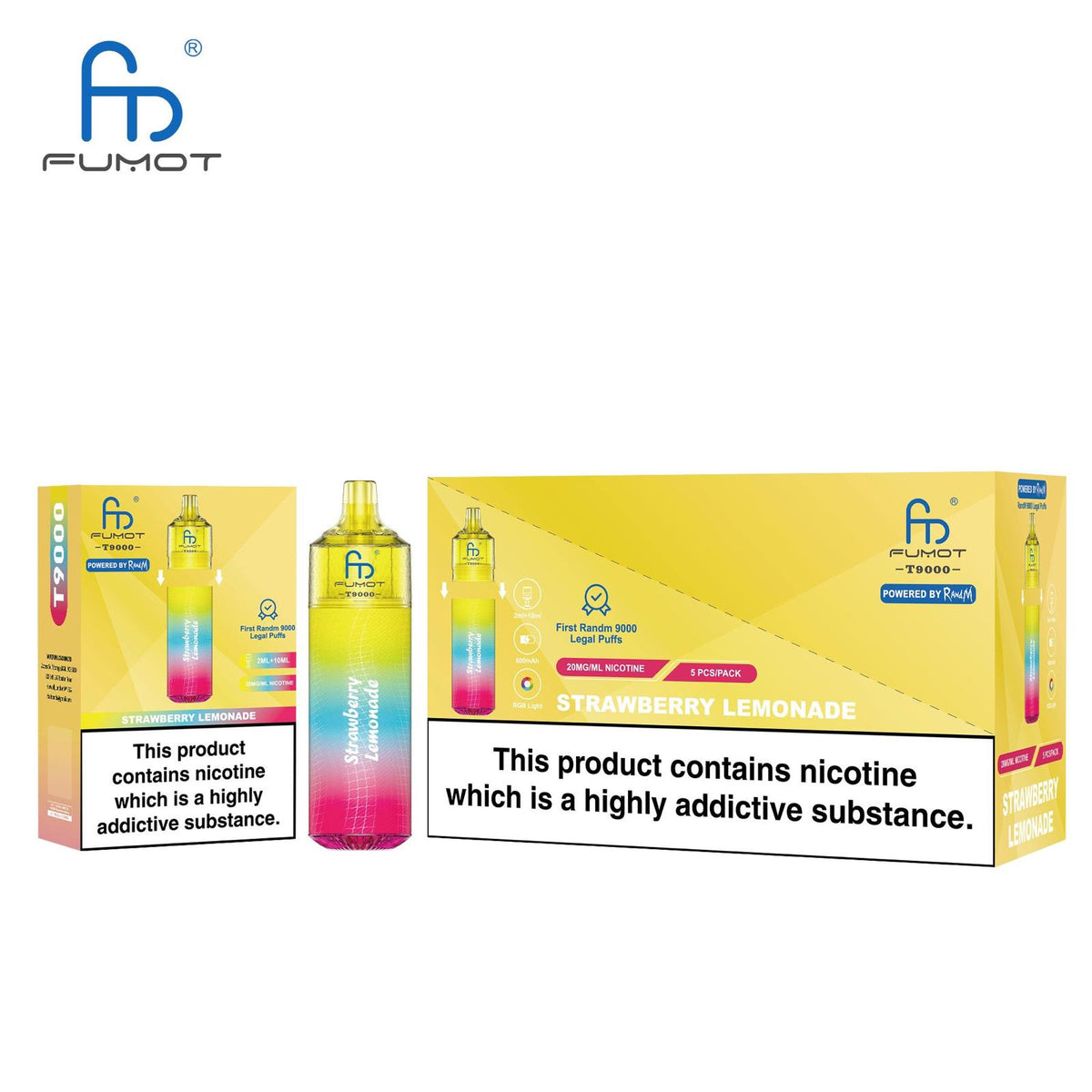 Buy Bulk Fumot T9000 Disposable Vape Box of 5 - Vape Wholesale Mcr