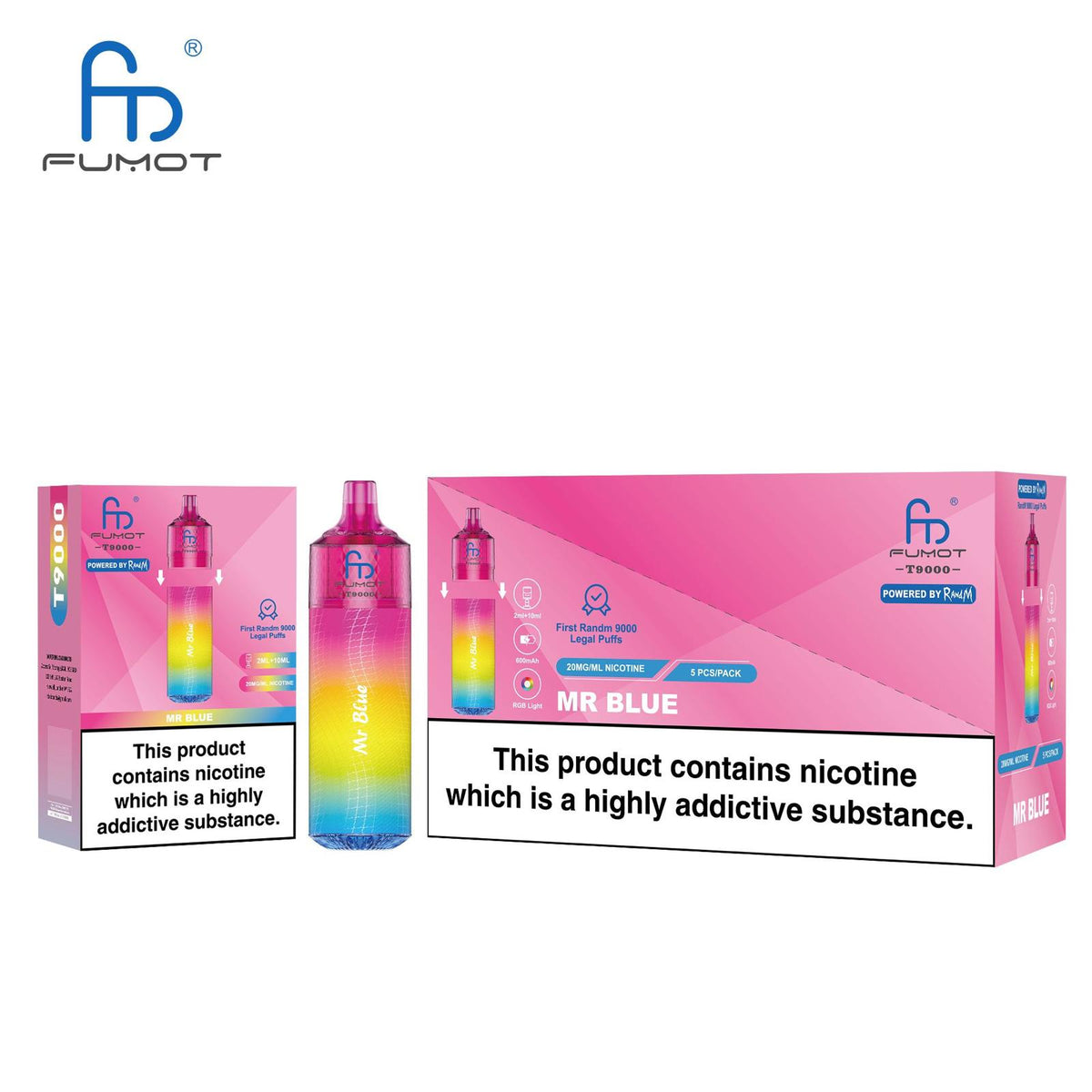 Buy Bulk Fumot T9000 Disposable Vape Box of 5 - Vape Wholesale Mcr