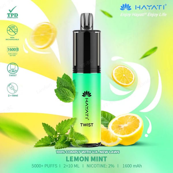 Buy Bulk Hayati Twist 5000 Puffs Disposable Vape Pod Kit Box of 5 - Vape Wholesale Mcr
