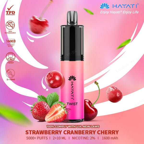 Buy Bulk Hayati Twist 5000 Puffs Disposable Vape Pod Kit Box of 5 - Vape Wholesale Mcr