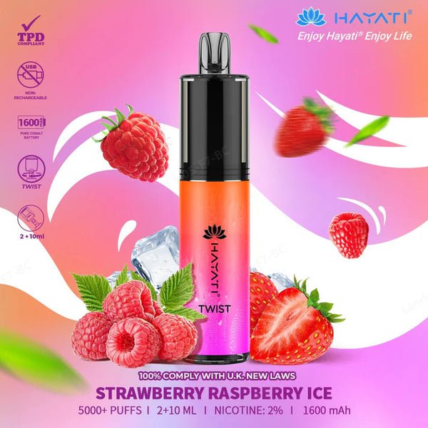 Buy Bulk Hayati Twist 5000 Puffs Disposable Vape Pod Kit Box of 5 - Vape Wholesale Mcr