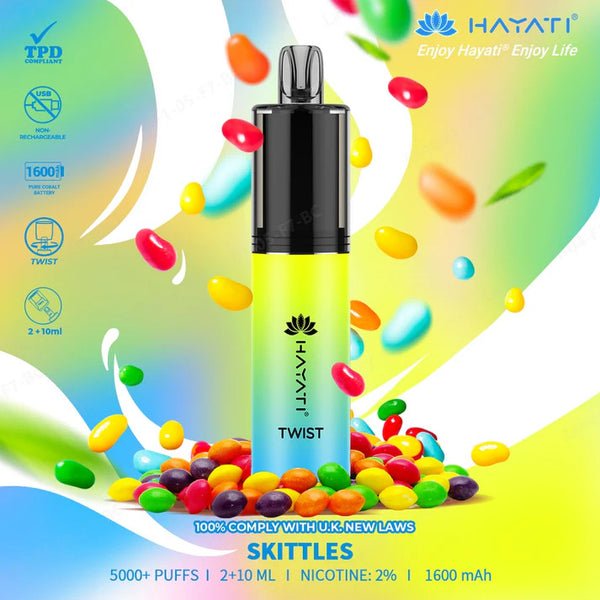 Buy Bulk Hayati Twist 5000 Puffs Disposable Vape Pod Kit Box of 5 - Vape Wholesale Mcr