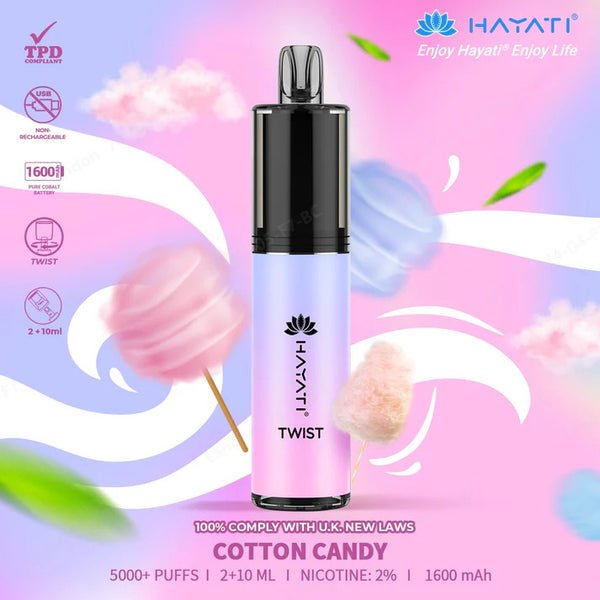 Hayati Twist 5000 Puffs Disposable Vape Pod Kit Box of 10 - Vape Wholesale Mcr