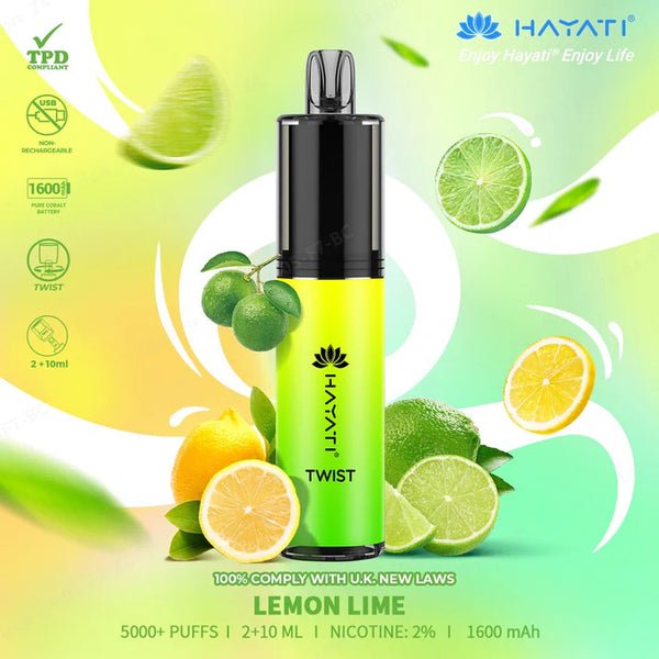 Buy Bulk Hayati Twist 5000 Puffs Disposable Vape Pod Kit Box of 5 - Vape Wholesale Mcr