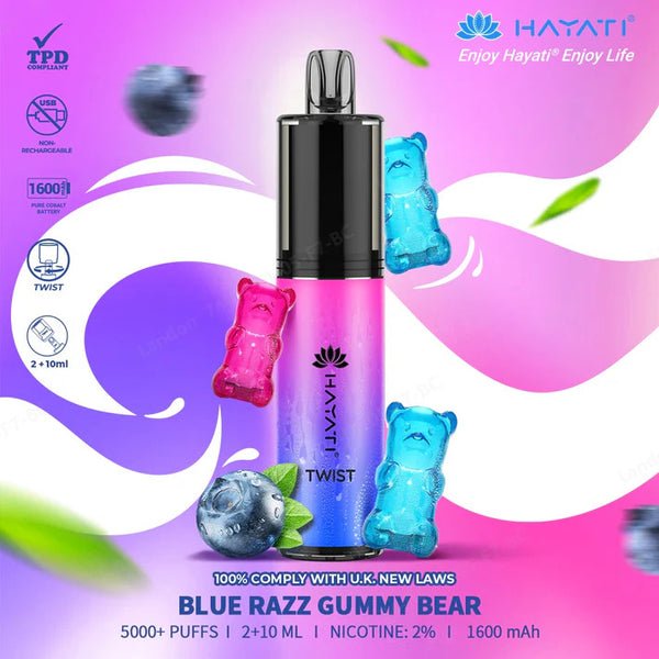 Buy Bulk Hayati Twist 5000 Puffs Disposable Vape Pod Kit Box of 5 - Vape Wholesale Mcr