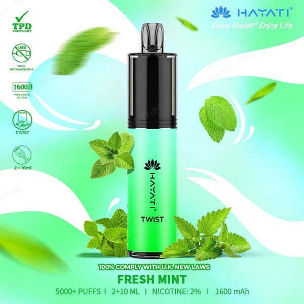 Buy Bulk Hayati Twist 5000 Puffs Disposable Vape Pod Kit Box of 5 - Vape Wholesale Mcr
