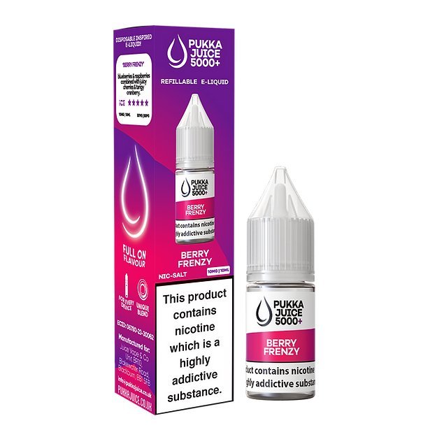 Buy Bulk Pukka Juice 5000+ Nic Salts 10ml - Box of 10 - Vape Wholesale Mcr