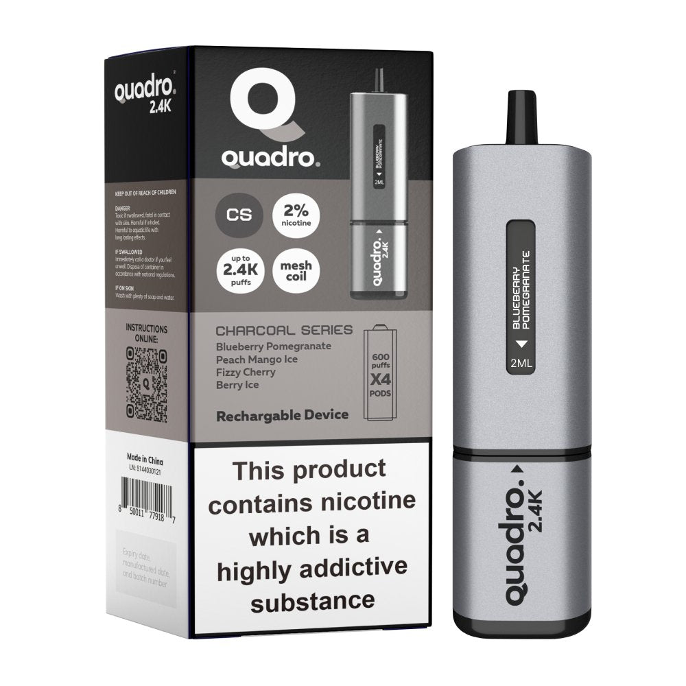 Buy Bulk Quadro 2400 Puffs 4 in 1 Disposable Vape Pod Box of 5 - Vape Wholesale Mcr