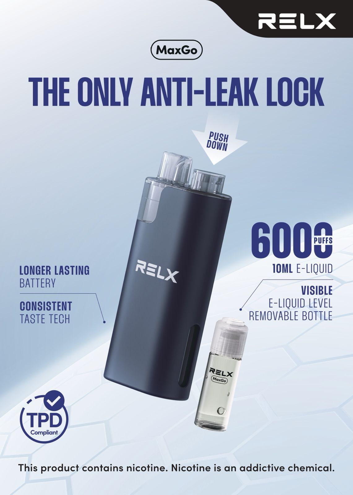 Buy Bulk Relx Max Go 6000 Disposable Vape Box of 5 - Vape Wholesale Mcr