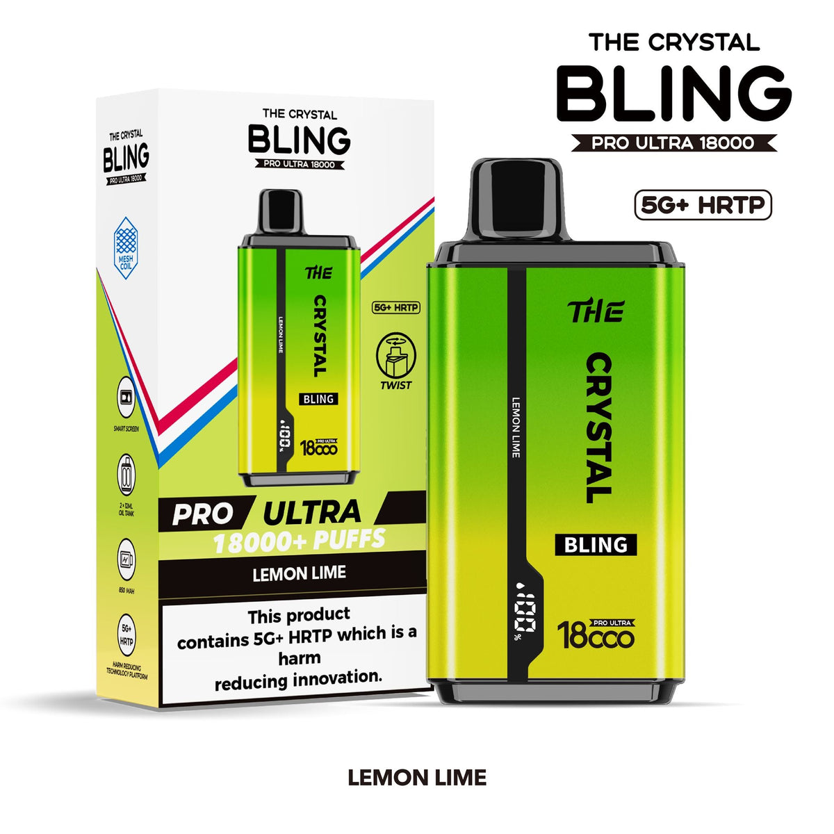 Buy Bulk The Crystal Bling Pro Ultra 18000 Disposable Vape Box of 5 - Vape Wholesale Mcr