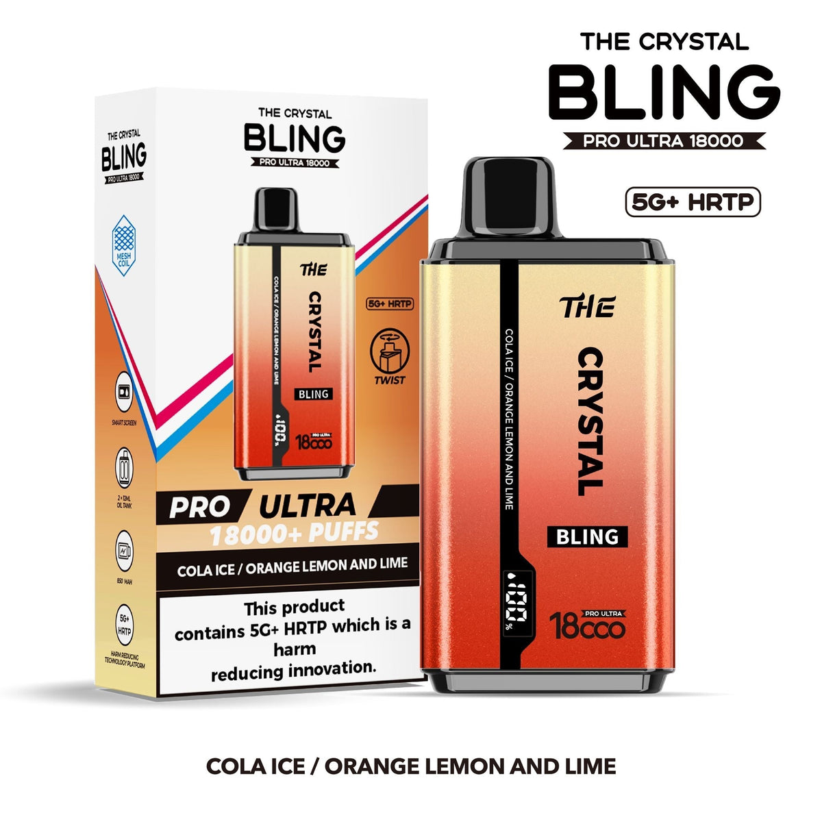 Buy Bulk The Crystal Bling Pro Ultra 18000 Disposable Vape Box of 5 - Vape Wholesale Mcr