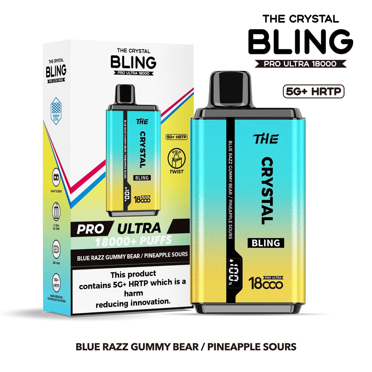 Buy Bulk The Crystal Bling Pro Ultra 18000 Disposable Vape Box of 5 - Vape Wholesale Mcr