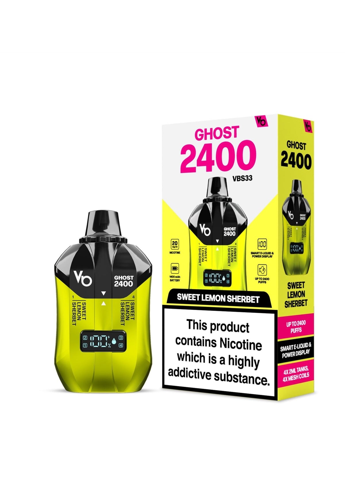 Buy Bulk Vapes Bars Ghost 2400 Puffs Disposble Vape (Pack of 5) - Vape Wholesale Mcr