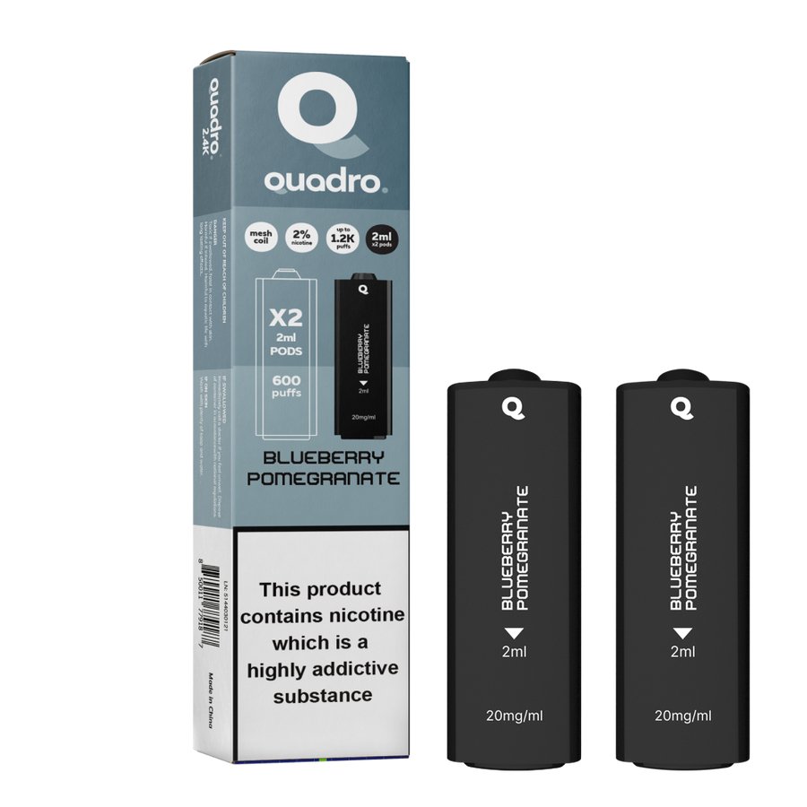 4 in 1 Quadro 2400 Puffs Replacement Pods Box of 5 - Vape Wholesale Mcr