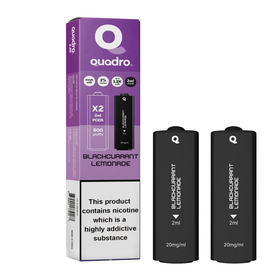 Buy Bulk 4 in 1 Quadro 2400 Puffs Replacement Pods Box of 5 - Vape Wholesale Mcr
