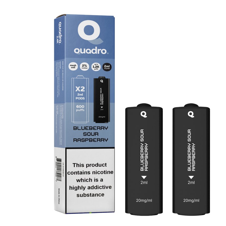 4 in 1 Quadro 2400 Puffs Replacement Pods Box of 5 - Vape Wholesale Mcr