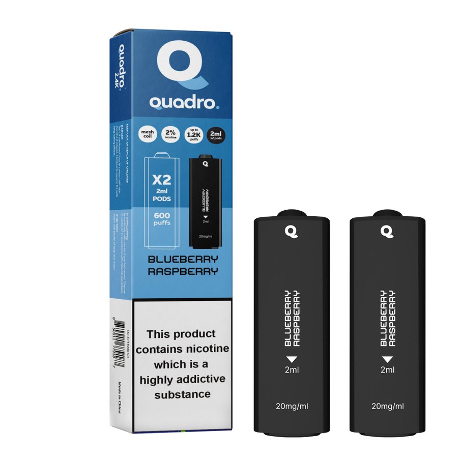Buy Bulk 4 in 1 Quadro 2400 Puffs Replacement Pods Box of 5 - Vape Wholesale Mcr