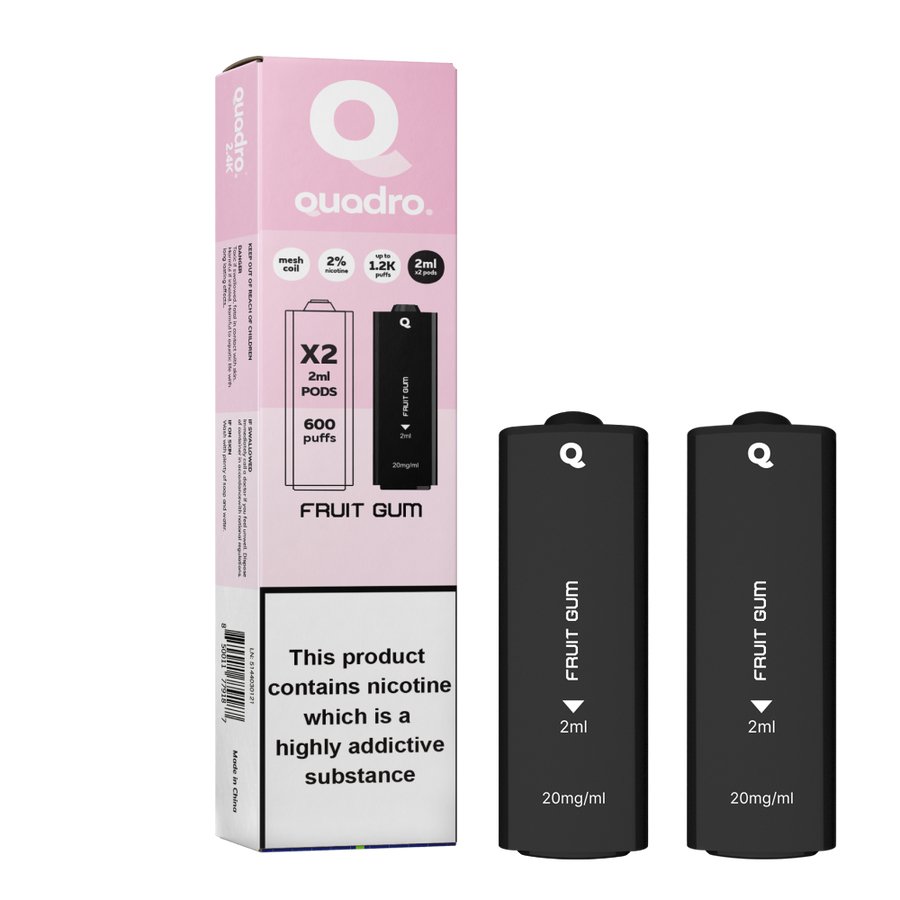 Buy Bulk 4 in 1 Quadro 2400 Puffs Replacement Pods Box of 5 - Vape Wholesale Mcr