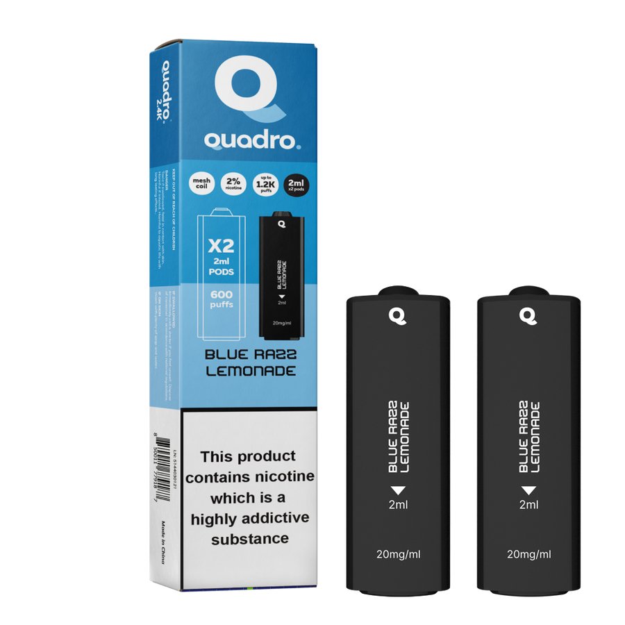 Buy Bulk 4 in 1 Quadro 2400 Puffs Replacement Pods Box of 5 - Vape Wholesale Mcr