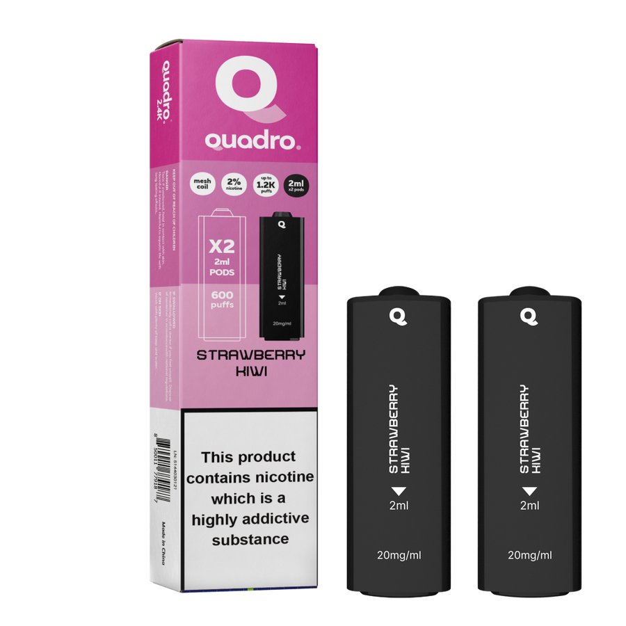 4 in 1 Quadro 2400 Puffs Replacement Pods Box of 5 - Vape Wholesale Mcr