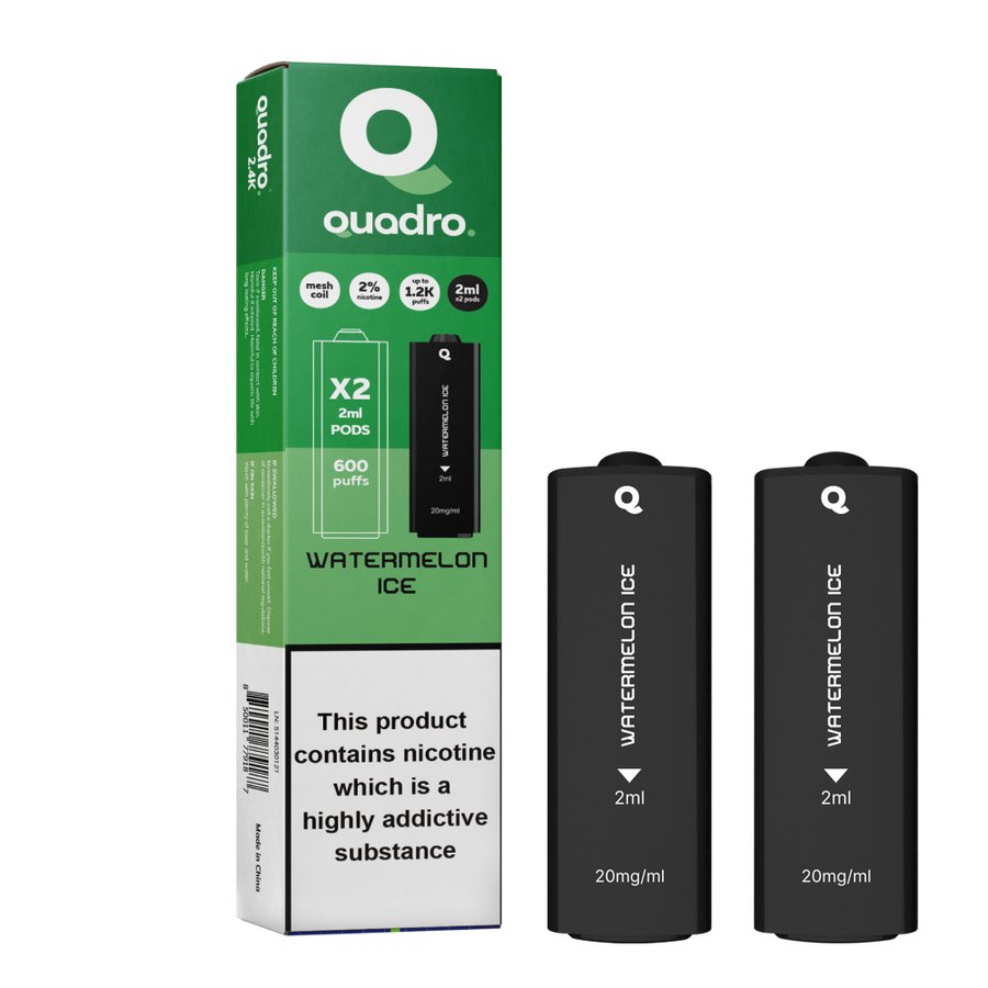 Buy Bulk 4 in 1 Quadro 2400 Puffs Replacement Pods Box of 5 - Vape Wholesale Mcr