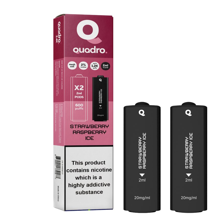 Buy Bulk 4 in 1 Quadro 2400 Puffs Replacement Pods Box of 5 - Vape Wholesale Mcr