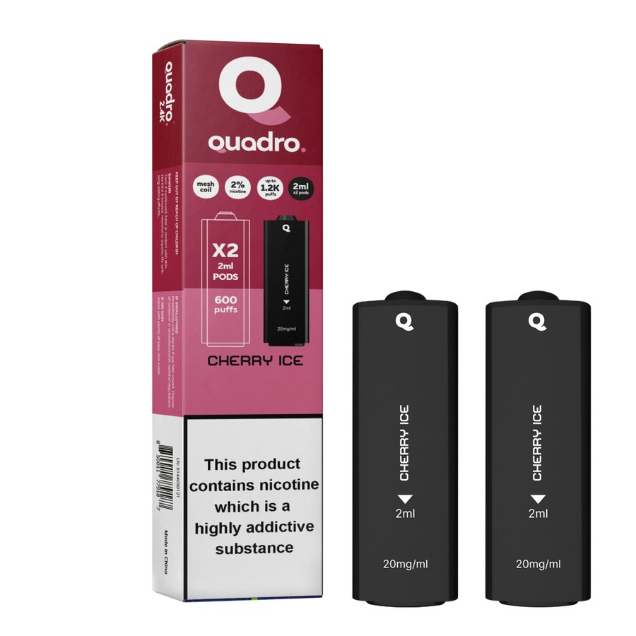 Buy Bulk 4 in 1 Quadro 2400 Puffs Replacement Pods Box of 5 - Vape Wholesale Mcr