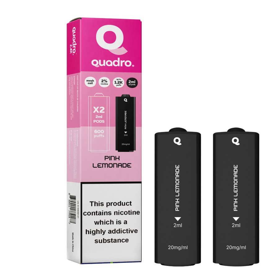 Buy Bulk 4 in 1 Quadro 2400 Puffs Replacement Pods Box of 5 - Vape Wholesale Mcr