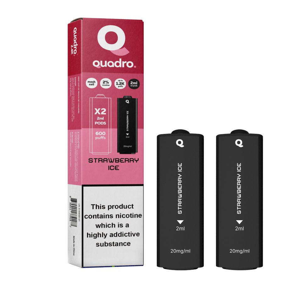 4 in 1 Quadro 2400 Puffs Replacement Pods Box of 5 - Vape Wholesale Mcr