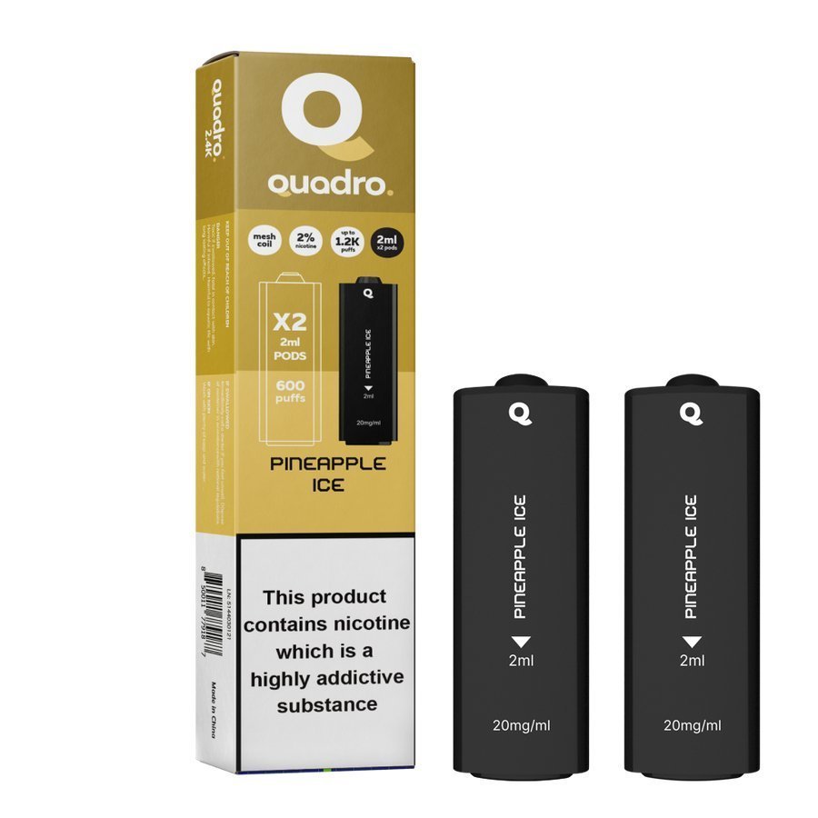 Buy Bulk 4 in 1 Quadro 2400 Puffs Replacement Pods Box of 5 - Vape Wholesale Mcr