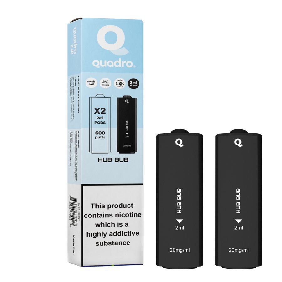 4 in 1 Quadro 2400 Puffs Replacement Pods Box of 5 - Vape Wholesale Mcr