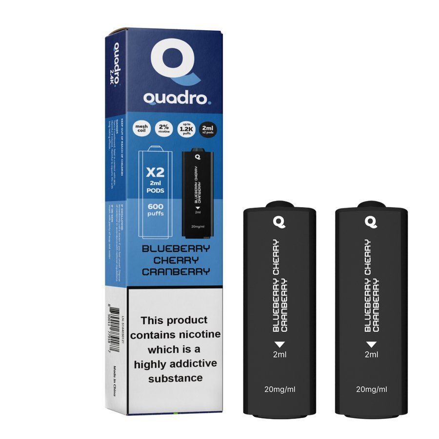 Buy Bulk 4 in 1 Quadro 2400 Puffs Replacement Pods Box of 5 - Vape Wholesale Mcr