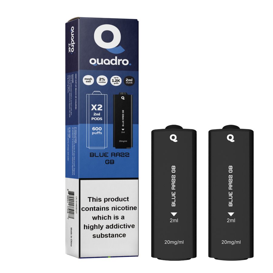 Buy Bulk 4 in 1 Quadro 2400 Puffs Replacement Pods Box of 5 - Vape Wholesale Mcr
