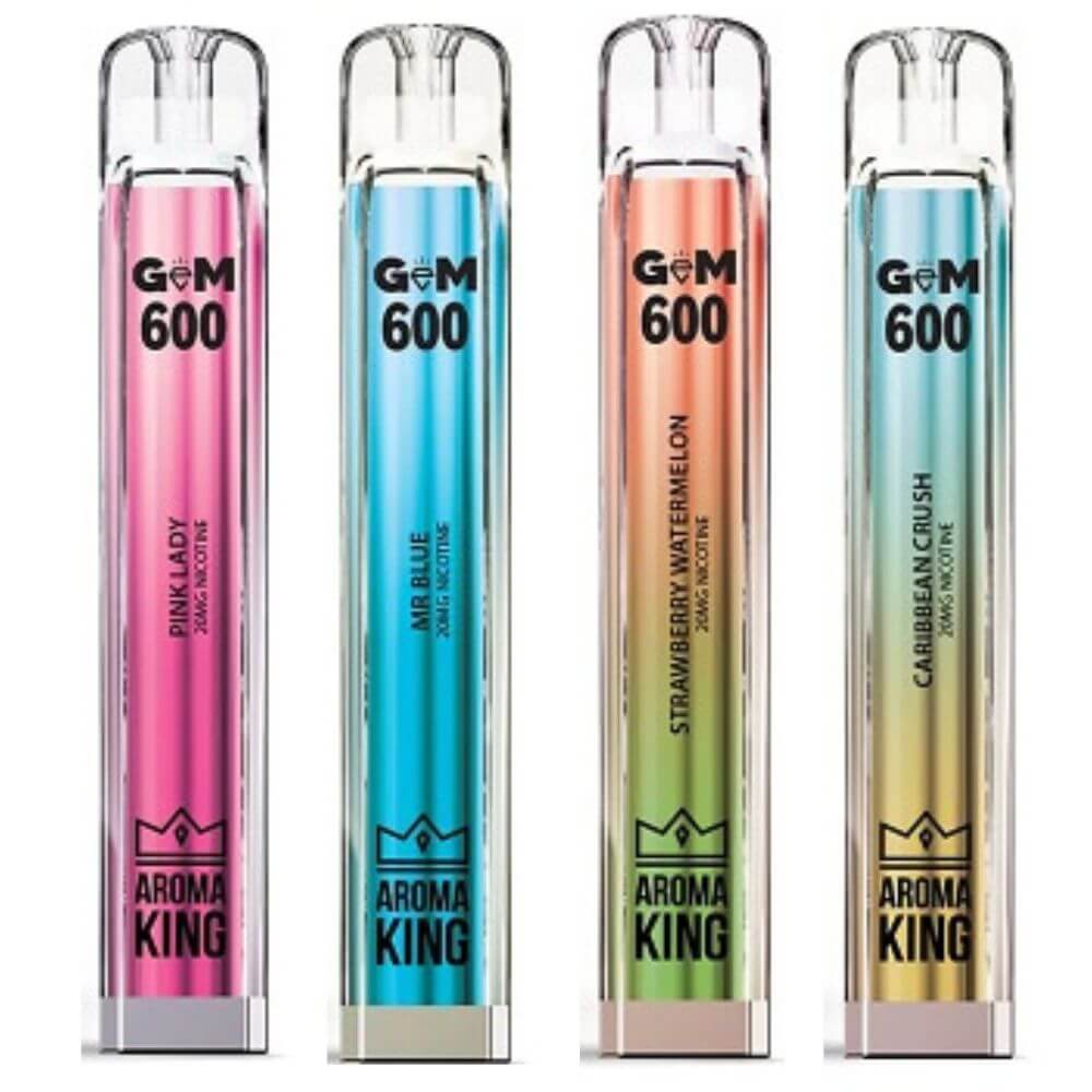 Buy Bulk Aroma King Gem 600 Disposable Vape Pod Device 20MG - Box of 10 - Vape Wholesale Mcr