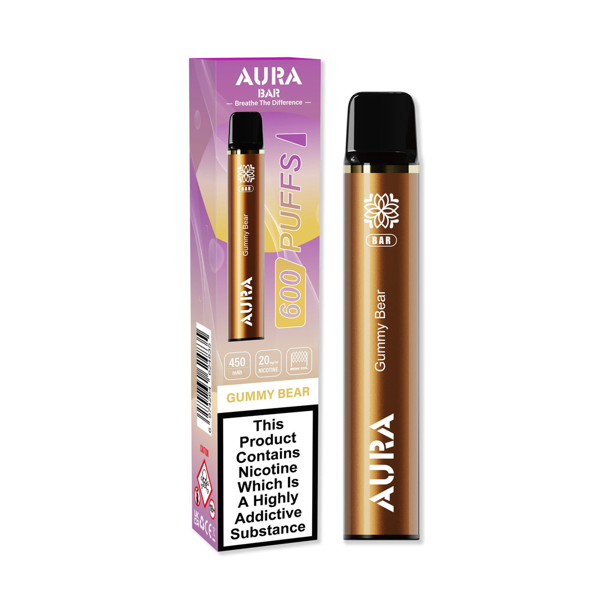 Buy Bulk Aura Bar 600 Puffs Disposbale Vape Pod Box of 10 - Vape Wholesale Mcr