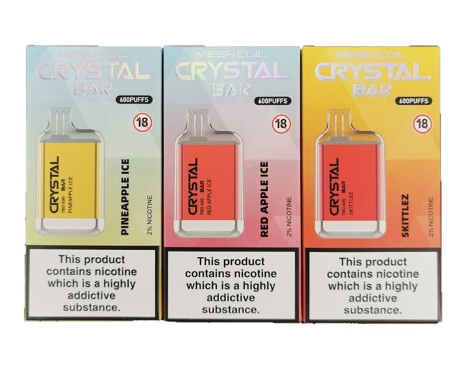 Bloody Mary TBO Crystal Bar 600 Disposable Vape Box of 10 - Cotton Candy Ice -Vapeuksupplier
