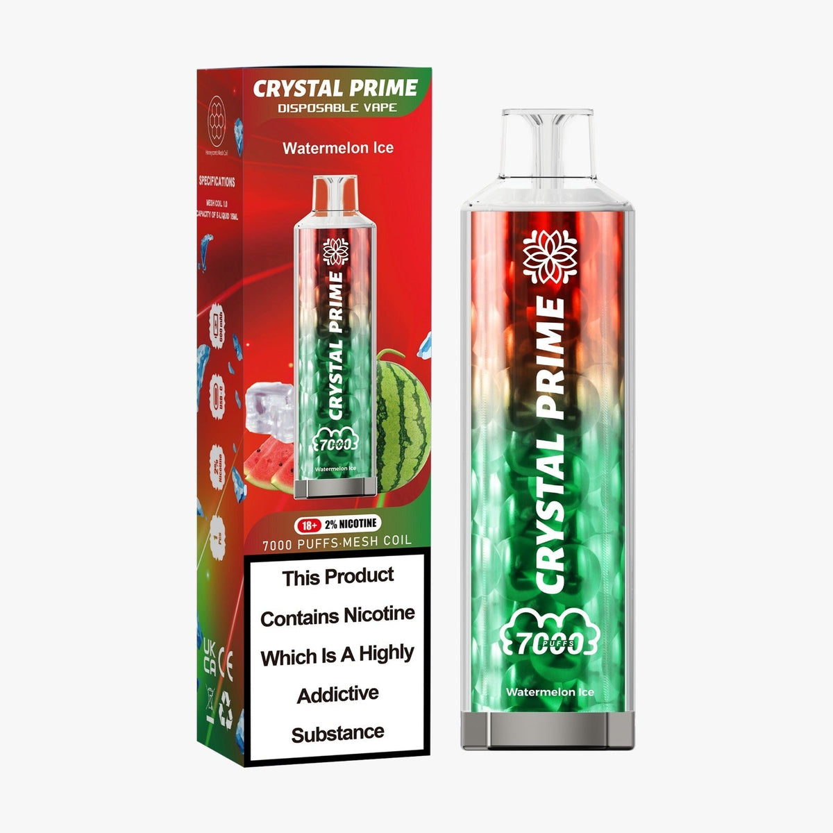 Buy Bulk Crystal Prime 7000 Puffs Disposable Vape Device Box of 10 - Vape Wholesale Mcr