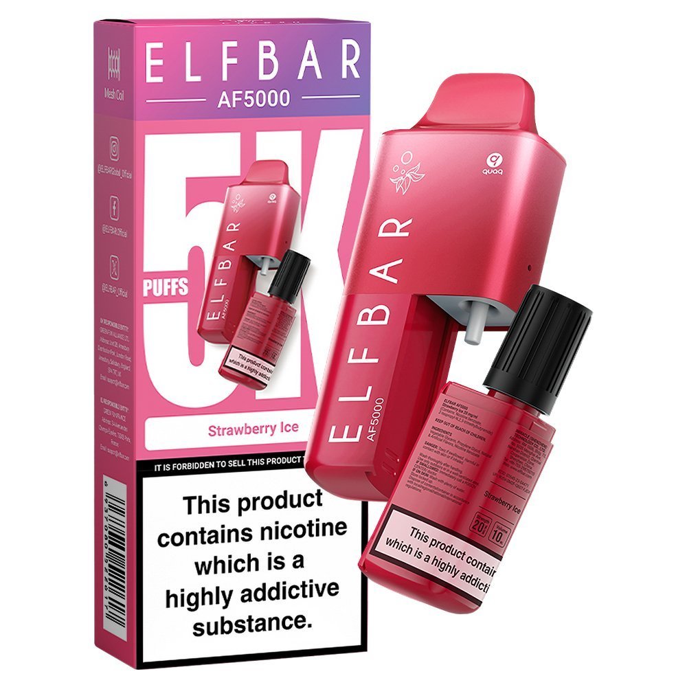 Elfbar AF5000 Puffs Disposable Vape Device - Box of 10 - Vape Wholesale Mcr