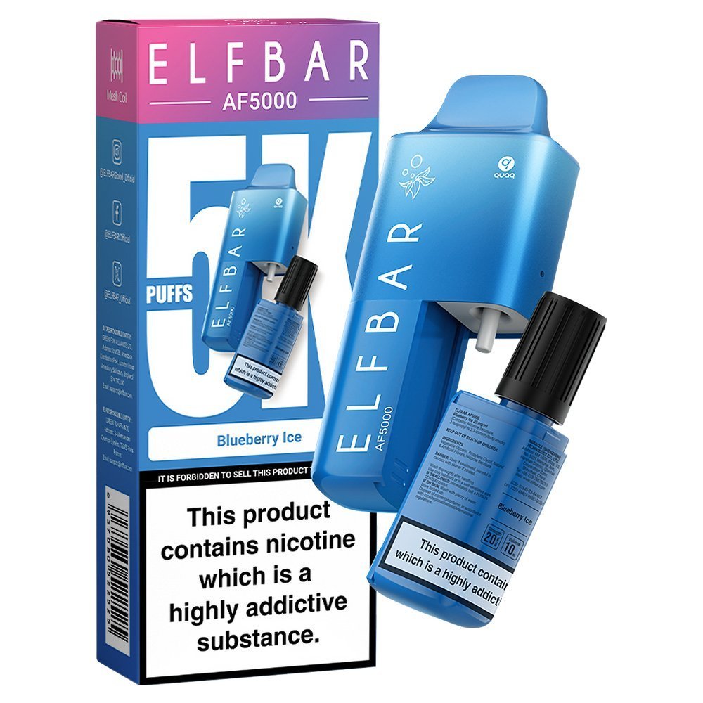 Elfbar AF5000 Puffs Disposable Vape Device - Box of 10 - Vape Wholesale Mcr