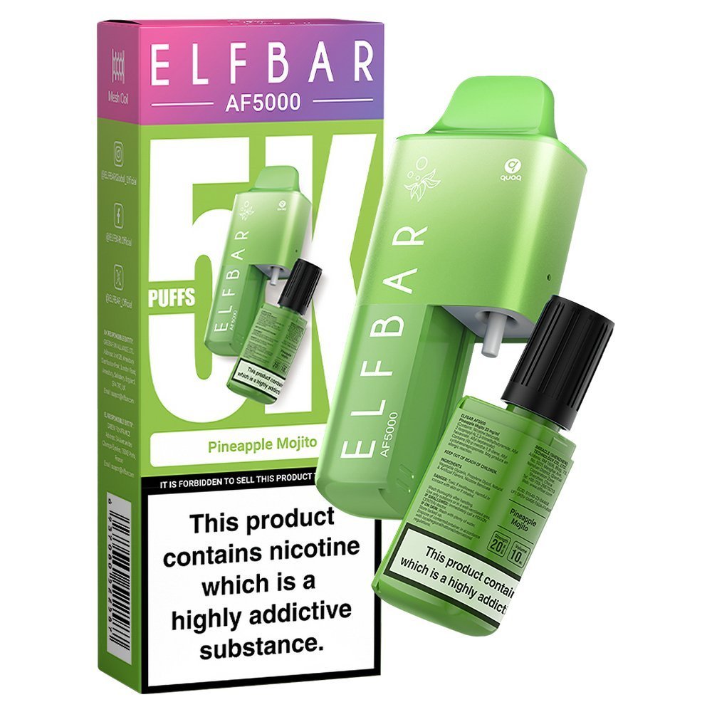 Elfbar AF5000 Puffs Disposable Vape Device - Box of 10 - Vape Wholesale Mcr