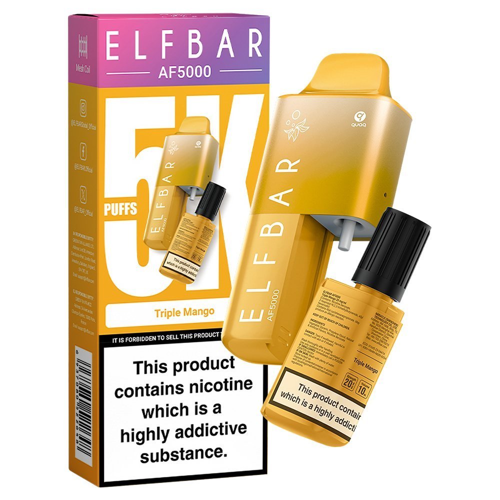 Elfbar AF5000 Puffs Disposable Vape Device - Box of 10 - Vape Wholesale Mcr