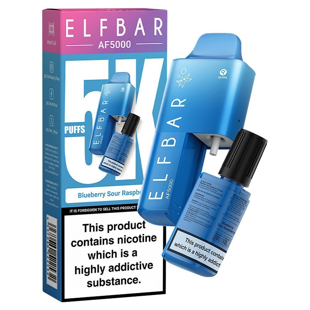 Buy Bulk Elfbar AF5000 Puffs Disposable Vape Device - Box of 5 - Vape Wholesale Mcr