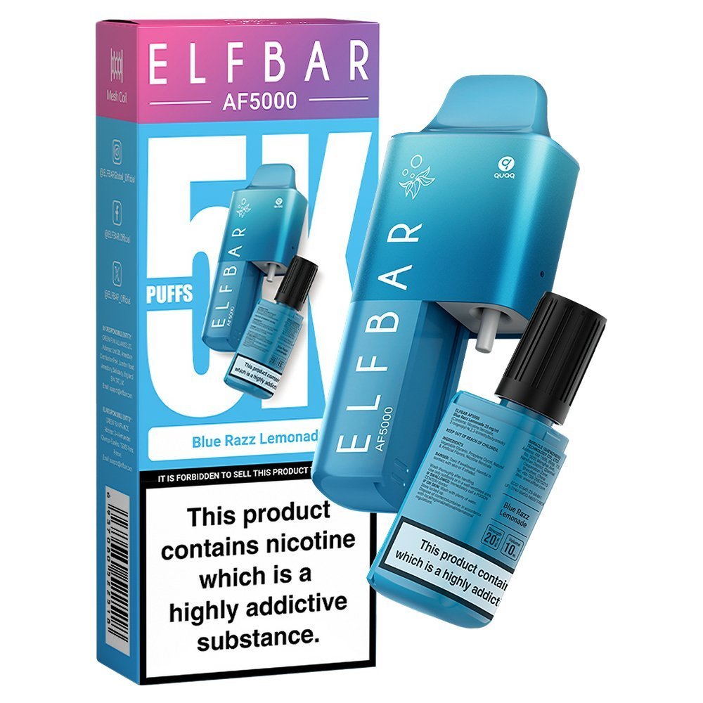 Elfbar AF5000 Puffs Disposable Vape Device - Box of 10 - Vape Wholesale Mcr