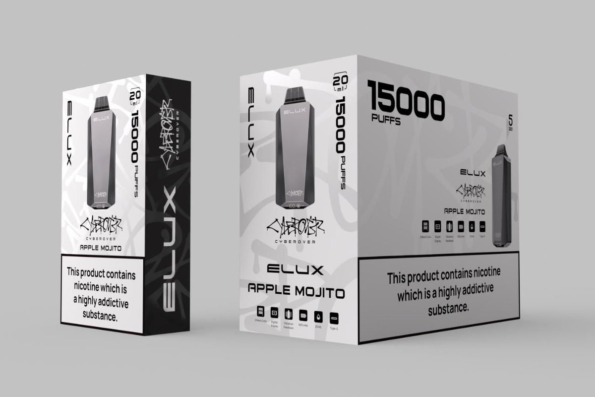 Elux Cyberover 15000 Puffs Disposable Vape Device Box of 10 - Vape Wholesale Mcr