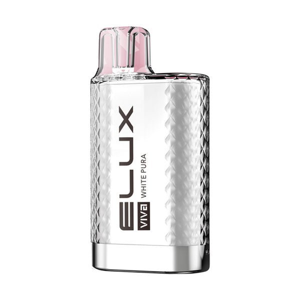 Elux Viva 600 Crystal Disposable Vape Puff Bar Pod Box of 10 - White Pura -Vapeuksupplier