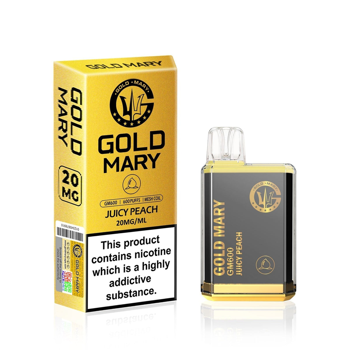Buy Bulk Gold Mary GM600 Disposable Vape Puff Bar Box of 10 - Vape Wholesale Mcr